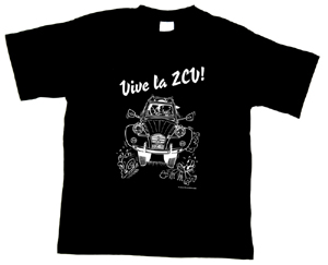 Black "VIVE LA 2CV!" T-Shirt